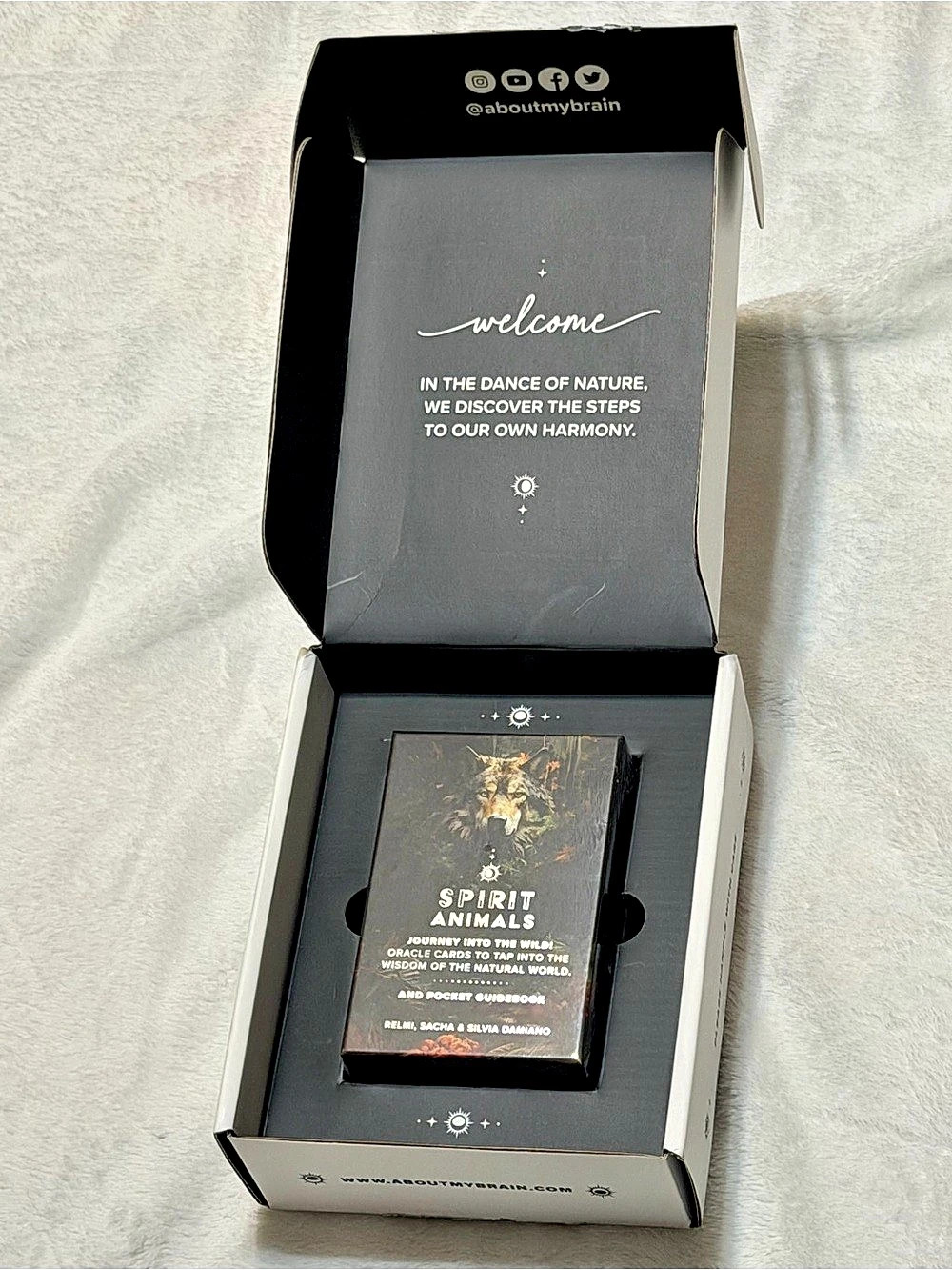About Your Skin Spirit Animals Boxed Set Black NWT
